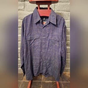 Alpine Design Blue and Tan Plaid Shirt 2XL